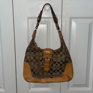 vintage coach signature hobo purse